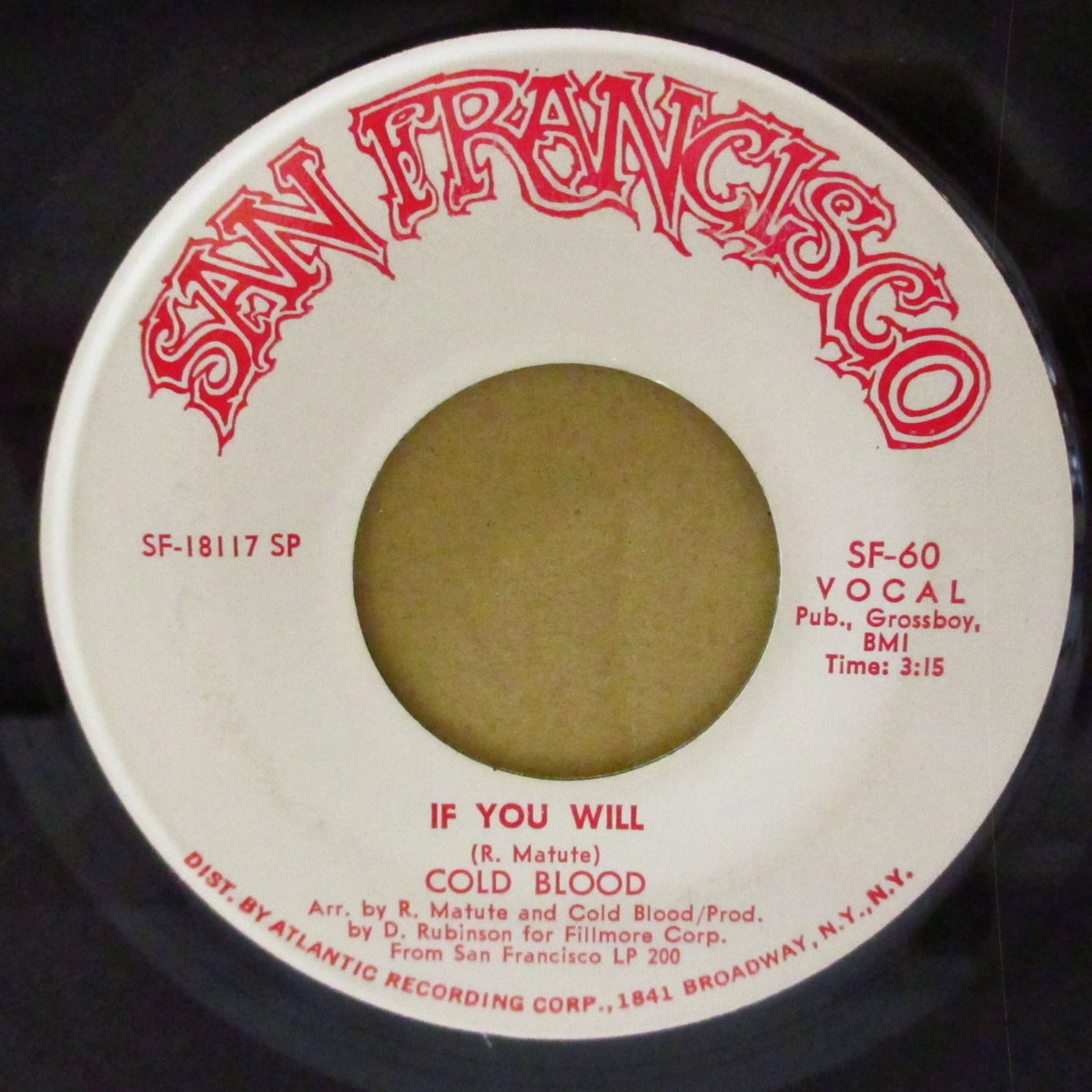 COLD BLOOD (コールド・ブラッド) - You Got Me Hummin / If You Will (US '70 プロモ「赤ロゴ・白ラベ ver」ラベ7インチ) ファンキー・ノーザン & ディープ・バラッド