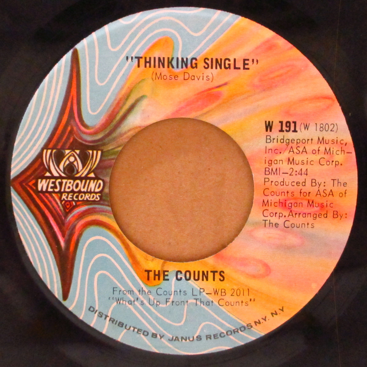 COUNTS, THE (ザ・カウンツ) - Thinking Single (US '71 オリジナル 7インチ) 軽快ねっちょり・ファンク & ラテン・ファンク!