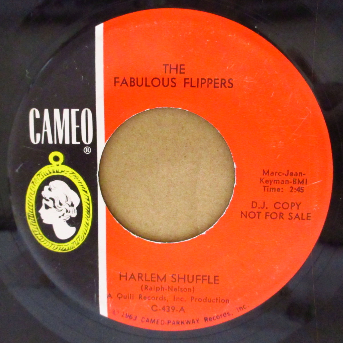 FABULOUS FLIPPERS, THE (ザ・ファブラウス・フリッパーズ) - Harlem Shuffle (US '66 プロモ「赤・黒ラベ :歓声なしver」 7インチ)爆ガレージノーザン・カバー!