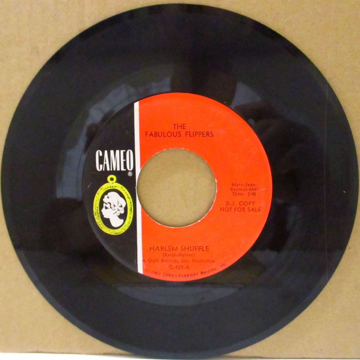 FABULOUS FLIPPERS, THE (ザ・ファブラウス・フリッパーズ) - Harlem Shuffle (US '66 プロモ「赤・黒ラベ :歓声なしver」 7インチ)爆ガレージノーザン・カバー!