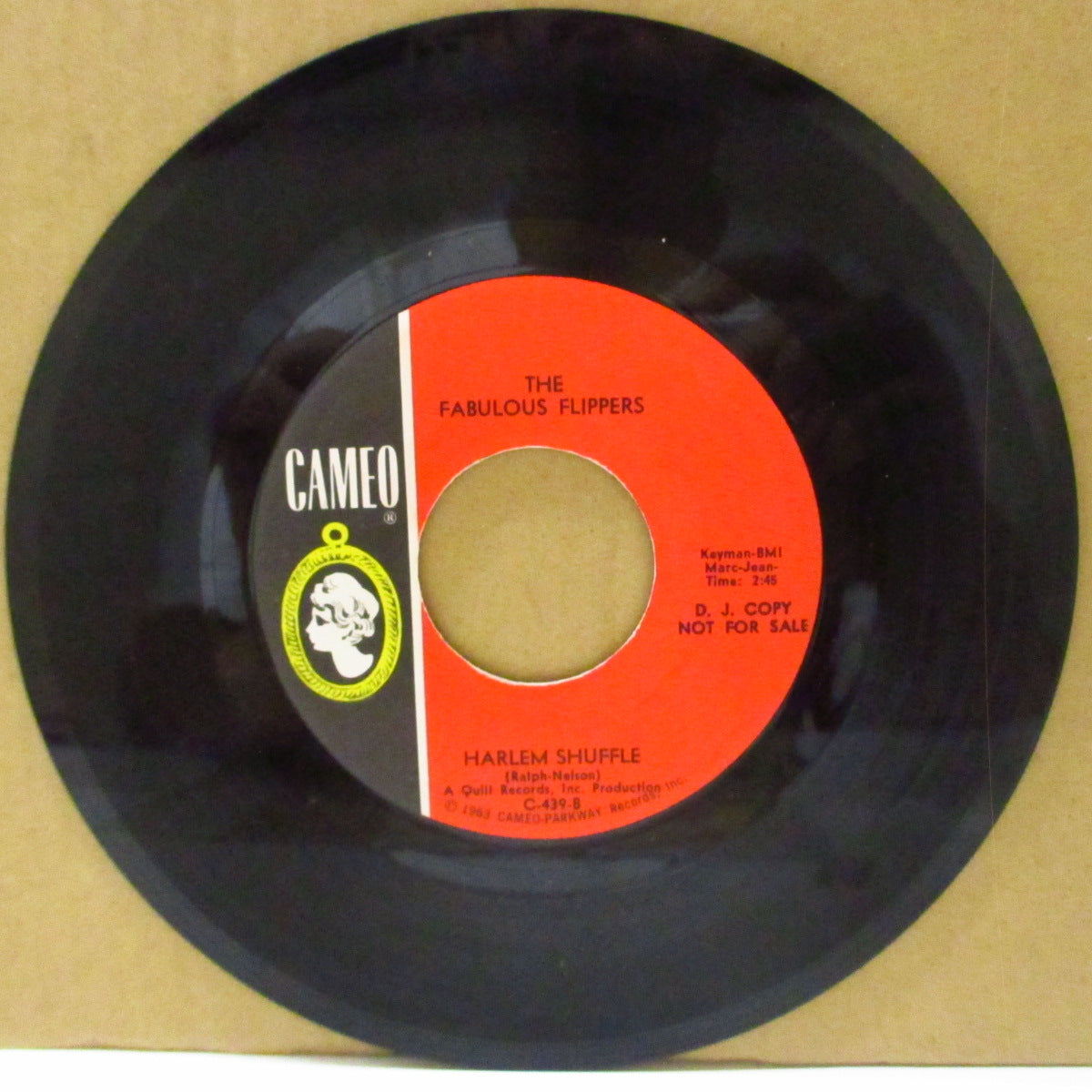 FABULOUS FLIPPERS, THE (ザ・ファブラウス・フリッパーズ) - Harlem Shuffle (US '66 プロモ「赤・黒ラベ :歓声入りver」 7インチ)爆ガレージノーザン・カバー!
