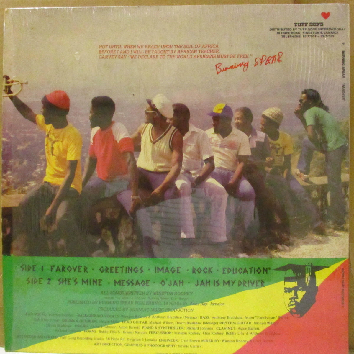 BURNING SPEAR (バーニング・スピアー) - Farover (Jamaica '82 オリジナル「クレジット白字表記ラベ」 LP) '82年アルバム