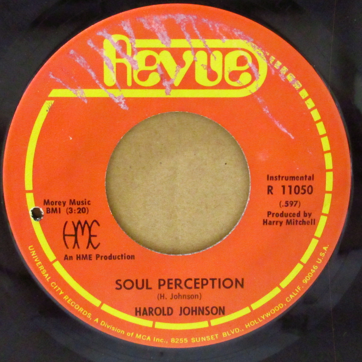 HAROLD JOHNSON (ハロルド・ジョンソン) - Soul Perception/ Right-On (US '69 オリジナル 7インチ)ラテン・JAZZY・ノーザン!