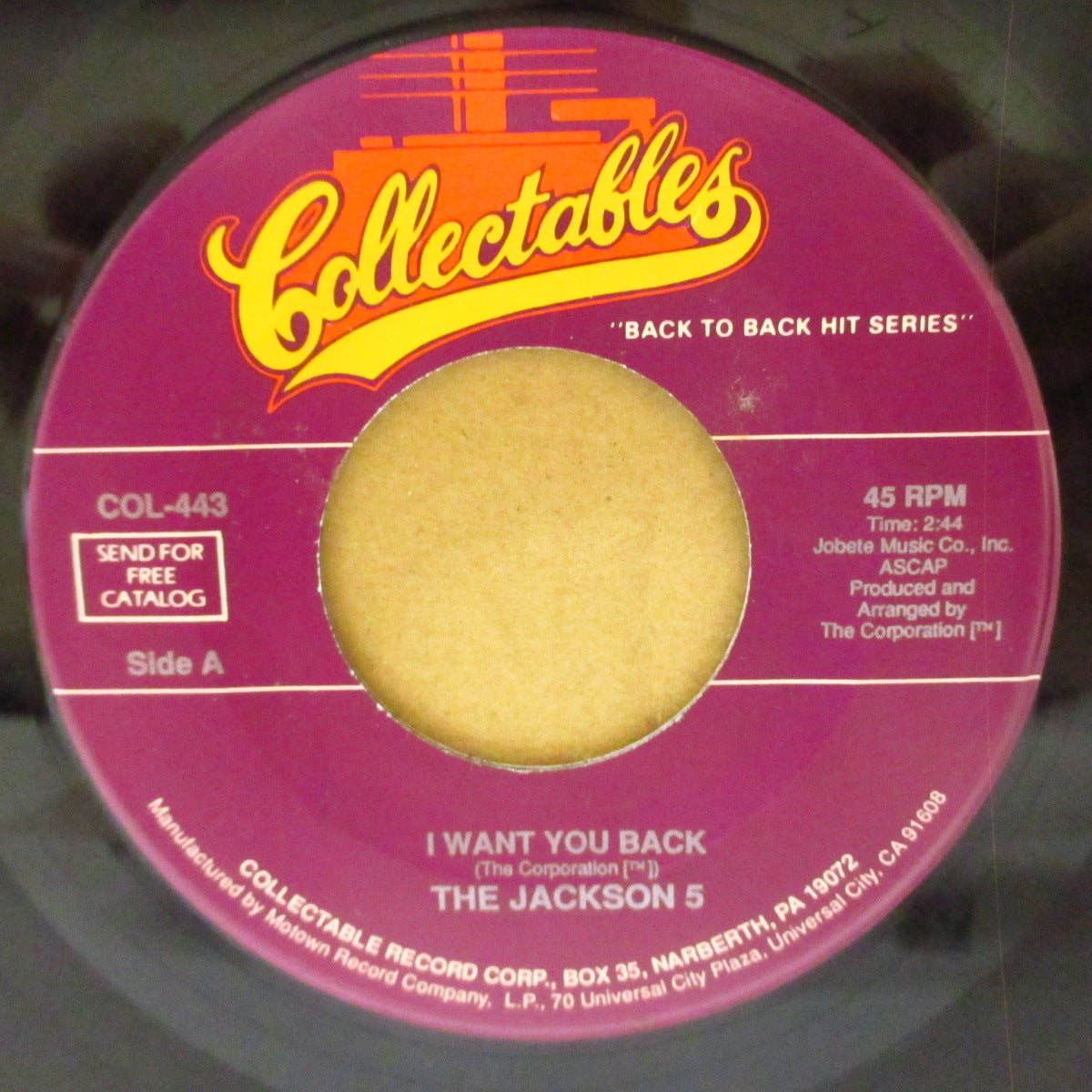 JACKSON 5, THE (ザ・ジャクソン・ファイブ) - I Want You Back / ABC (US '00's 正規再発 7インチ) 全米1位ヒット曲のカップリング