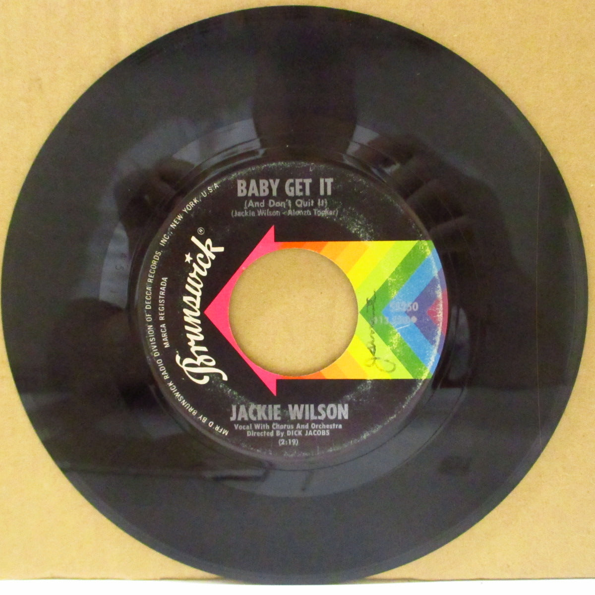 JACKIE WILSON (ジャッキー・ウィルソン) - Baby Get It (And Don't Quit It) (US '63 オリジナル 7インチ)スイング・JAZZYノーザン!