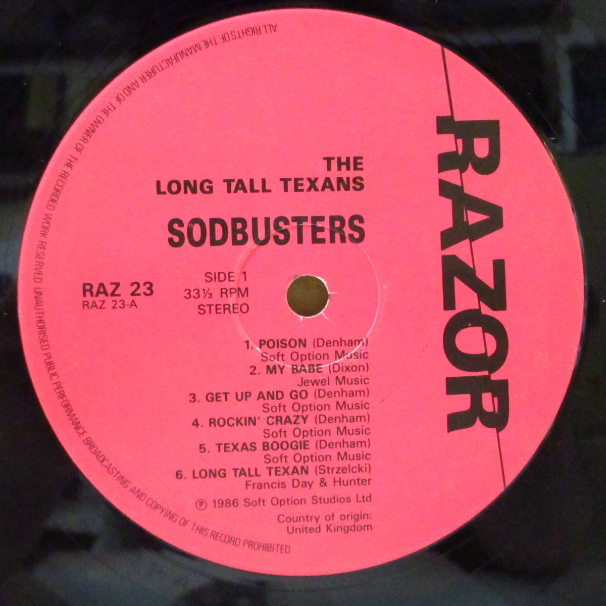 LONG TALL TEXANS (ロング・トール・テキサンズ) - Sodbusters (UK オリジナル LP)