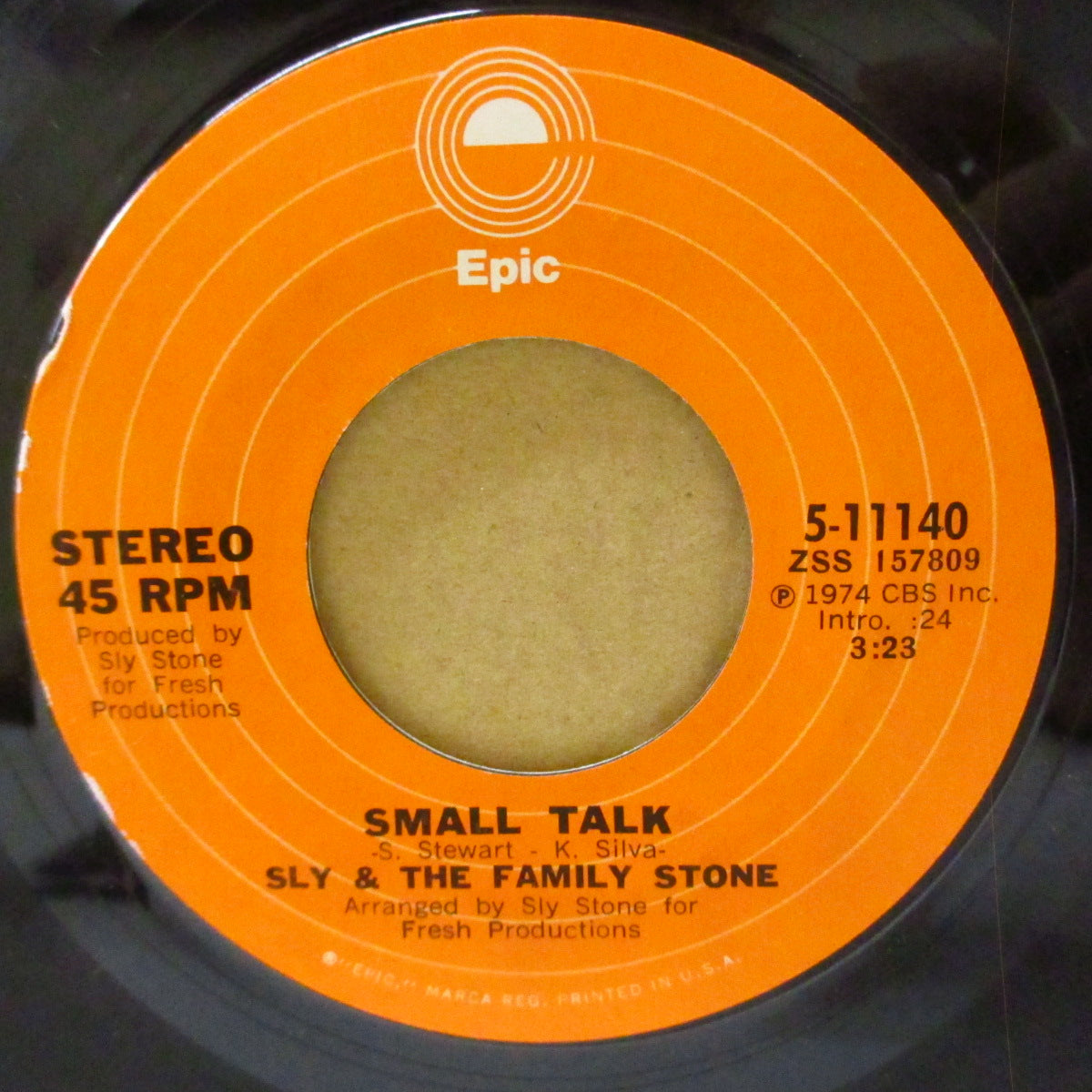 SLY & THE FAMILY STONE (スライ&ザ・ファミリー・ストーン) - Time For Lovin' / Small Talk (US '74 オリジナル7インチ+カンパニースリーブ) マイルド・ファンキーポップ!