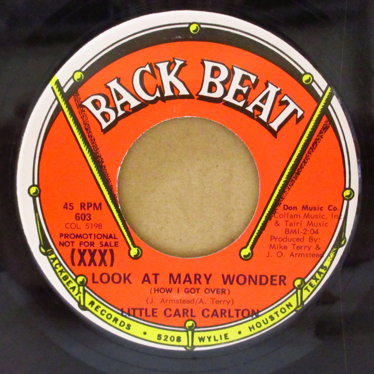 LITTLE CARL CARLTON (リトル・カール・カールトン) - Look At Mary Wonder (US '69 プロモ・クレジット・ラベ 7インチ )17歳時ファンキーノーザン!