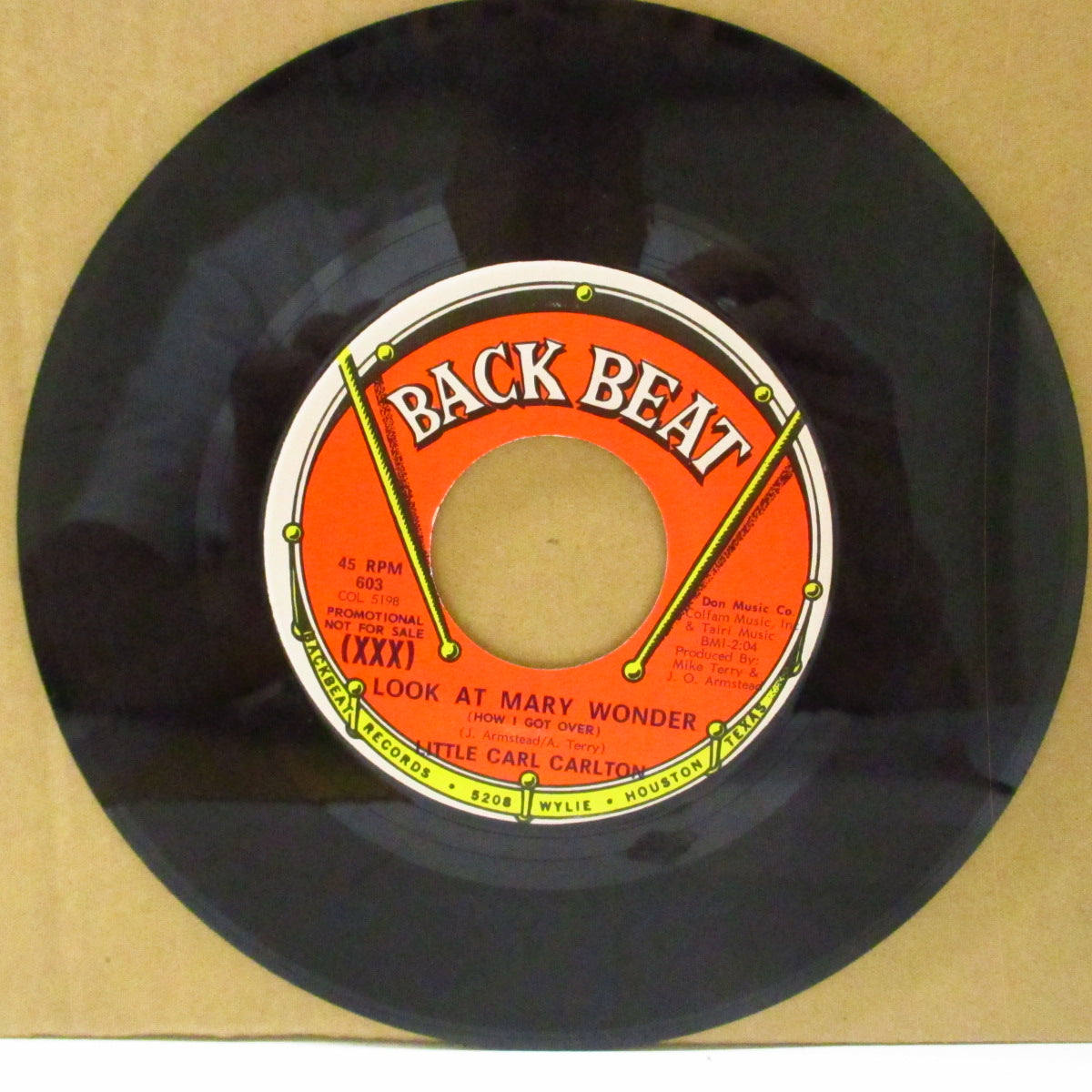LITTLE CARL CARLTON (リトル・カール・カールトン) - Look At Mary Wonder (US '69 プロモ・クレジット・ラベ 7インチ )17歳時ファンキーノーザン!