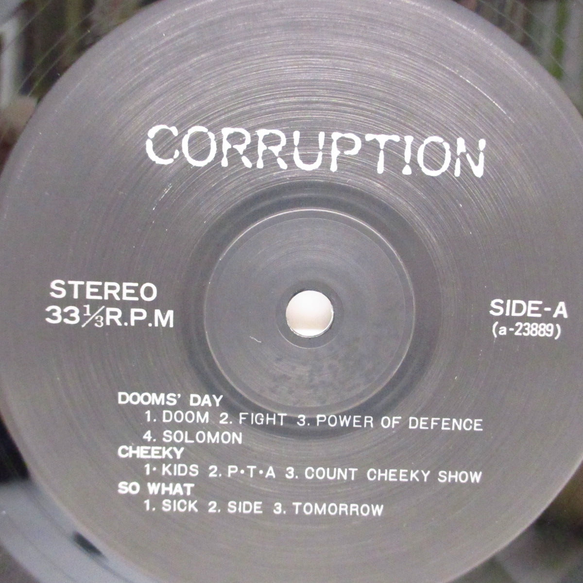 V.A. (80's 日本ハードコア・コンピ!) - Corruption (Japan '88 オリジナル LP+インサート)