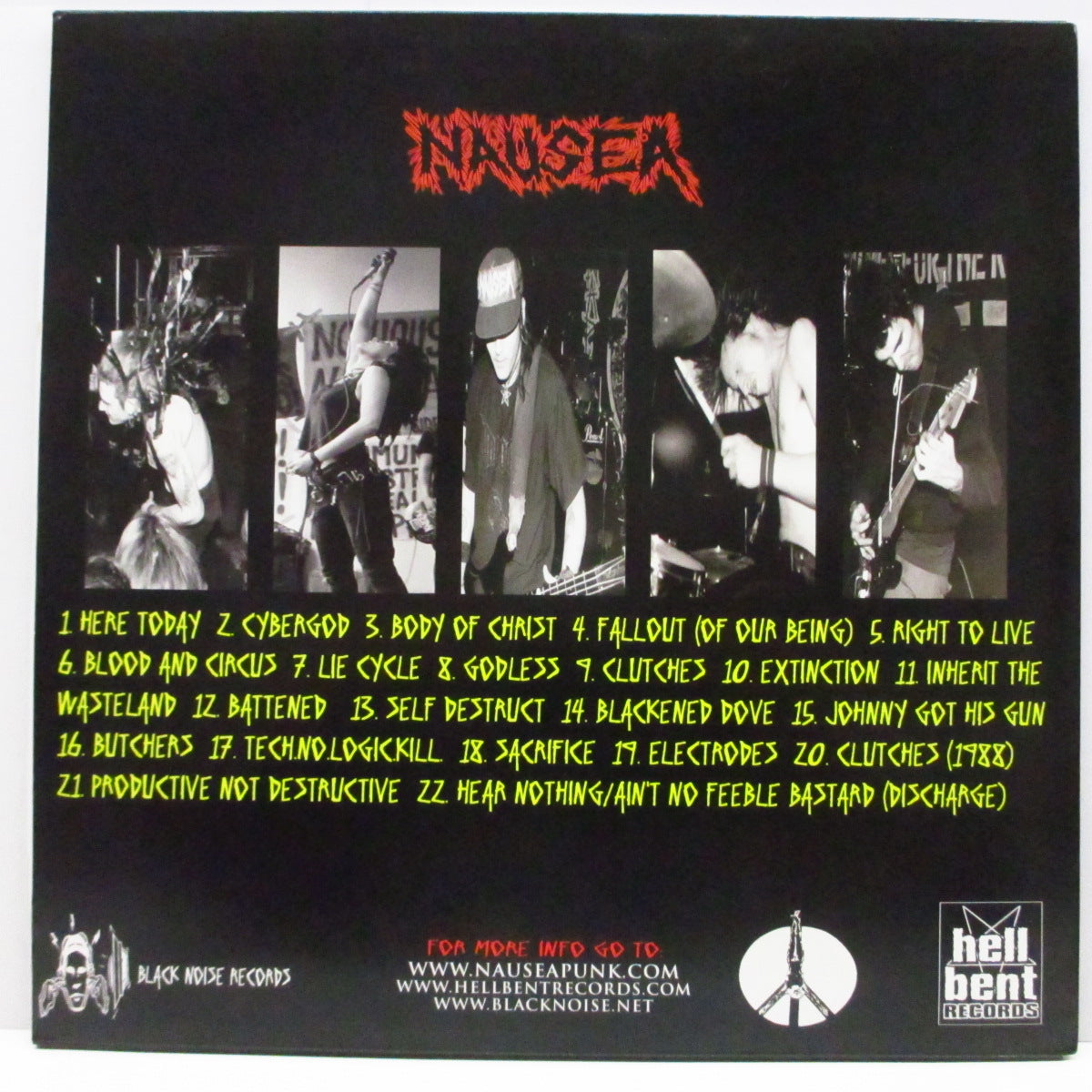 NAUSEA (ナウジア) - The Punk Terroriswt Anthology Vol.1 (US '04 オリジナル 2xLP+インサート)ディスコグラフィー LP !