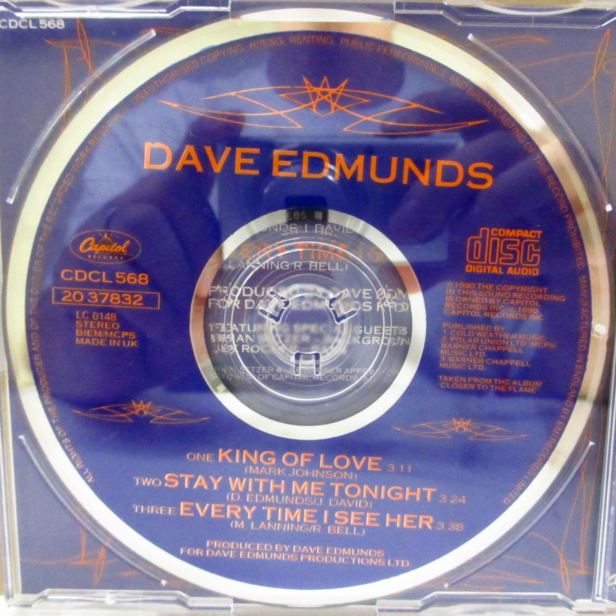 DAVE EDMUNDS (デイヴ・エドモンズ) - King Of Love (UK '90 オリジナル3曲入り CD)