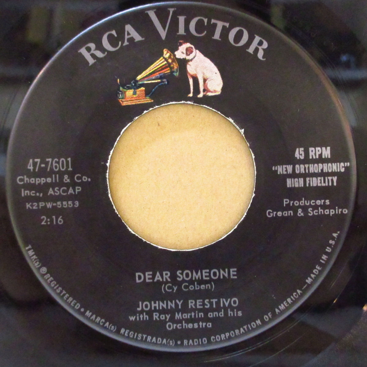 JOHNNY RESTIVO (ジョニー・レスティヴォ) - I Like Girls / Dear Someone (US オリジナル 7インチ)ロッキン・ティーンポップ