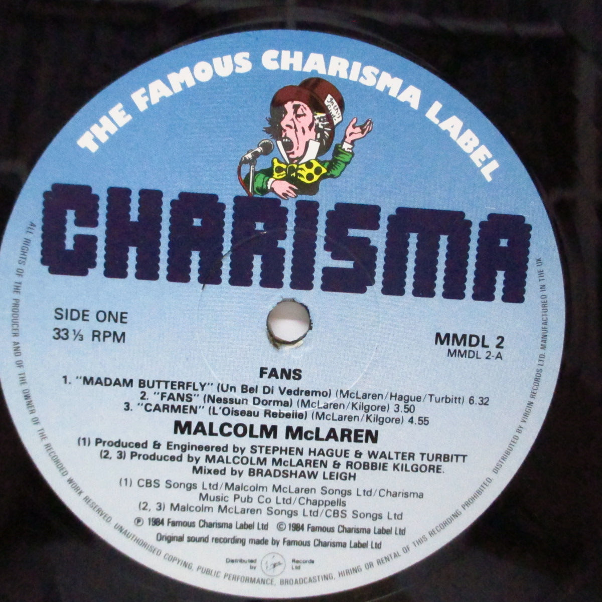 MALCOLM MCLAREN (マルコム・マクラーレン) - Fans (UK オリジナル LP+インナー) '84年セカンド!オペラとR&Bのミックス作!