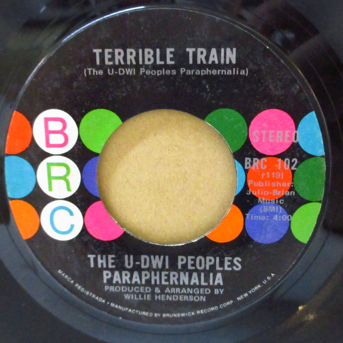 U-DWI PEOPLES PARAPHERNALIA, THE (ザ・U-DWI ピープルズ・パラフェネリラ) - Push And Pull (The Tom Jones) (US '70 オリジナル 7インチ)ファンキーポップ+ファンキーサイケ