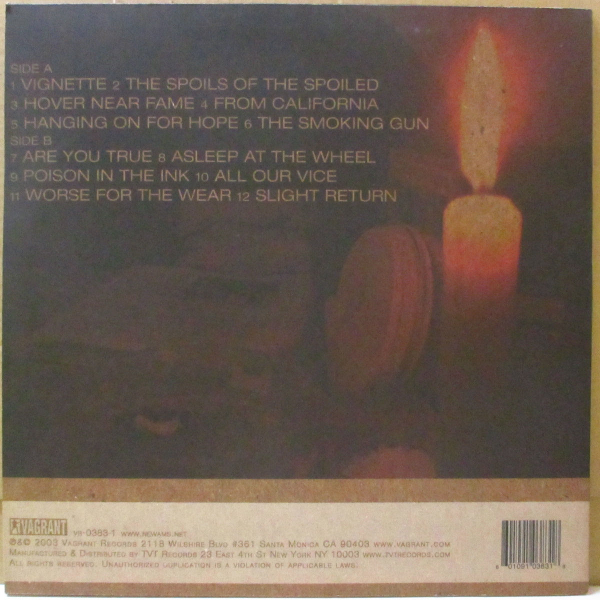 NEW AMSTERDAMS, THE (ザ・ニュー・アムステルダムス) - Worse For The Wear (US オリジナル LP+インサート) '03年3rdアルバム