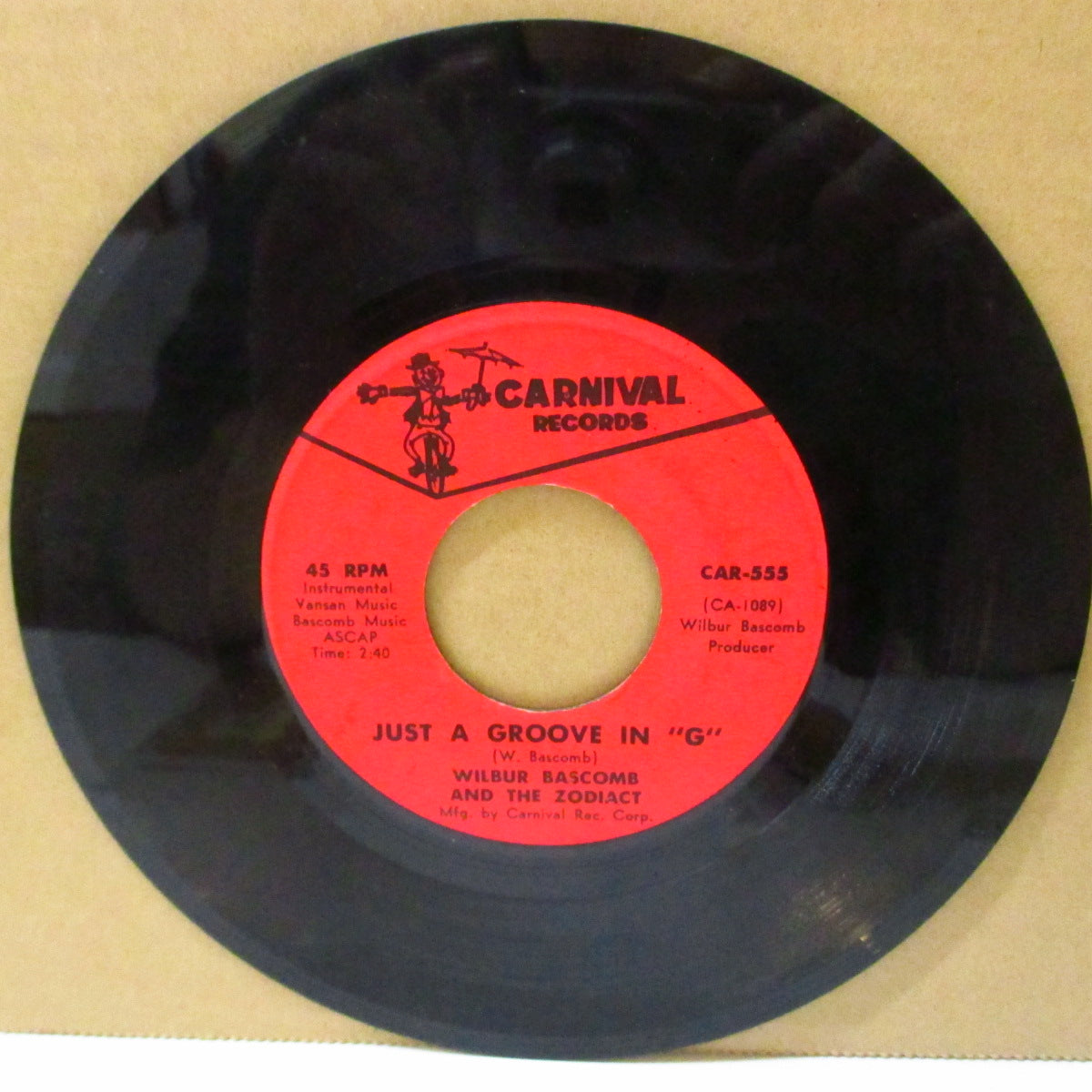 WILBUR BASCOMB & THE ZODIACT / THE THREE REASONS (ウイルバー・バスコ & ザ・ゾディアクト / ザ・スリーリーズンズ) - Just A Groove In "G" / Take Me Back (US オリジナル 7インチ)ファンク・ブレイクビーツ+甘茶バラッド!