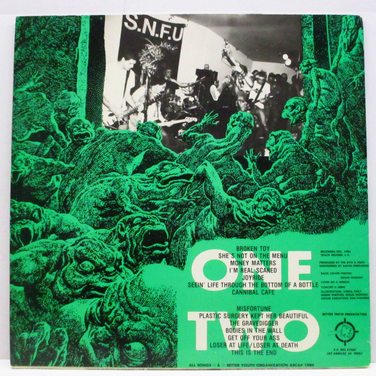 S.N.F.U. (エス・エヌ・エフ・ユー) - And No One Else Wanted To Play (US '85 再発「緑ラベ」LP/セカンドジャケ)'85年ファースト!