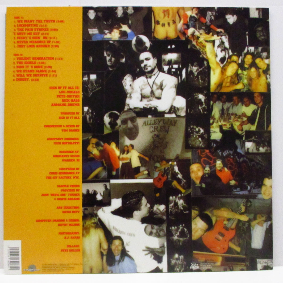 SICK OF IT ALL (シック・オブ・イット・オール) - Just Look Around (German '99 限定再発「グレイマーブルヴァイナル」LP+インナー 「廃盤 New」 )