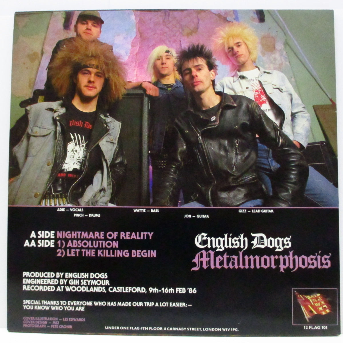 ENGLISH DOGS (イングリッシュ・ドッグス) - Metalmorphosis (UK オリジナル 12") 近年稀な美品 !