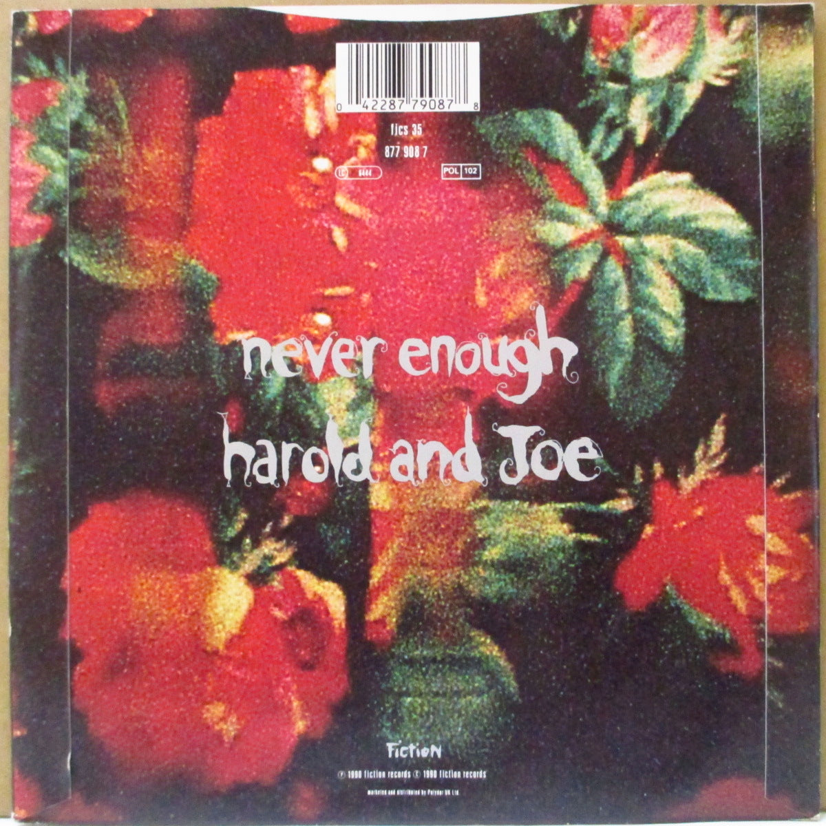 CURE, THE (ザ・キュアー) - Never Enough (UK オリジナル「ペーパーラベ 」7インチ+光沢固紙ジャケ)