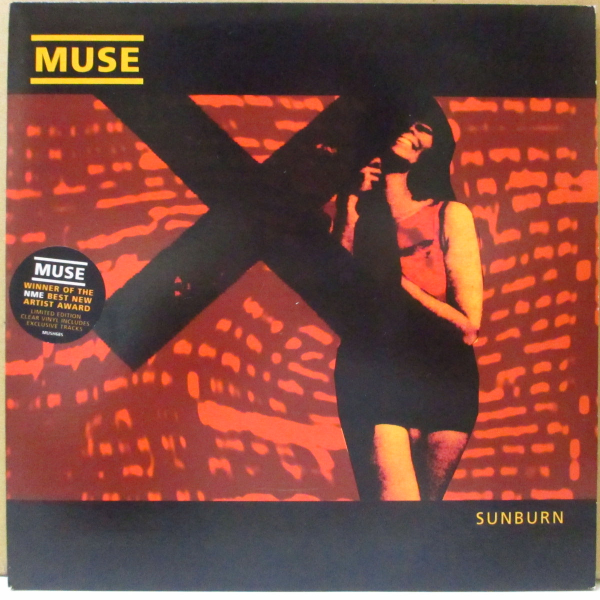 MUSE (ミューズ) - Sunburn (UK '00 限定「クリアヴァイナル」 7インチ+レアステッカー付き光沢固紙ジャケ)