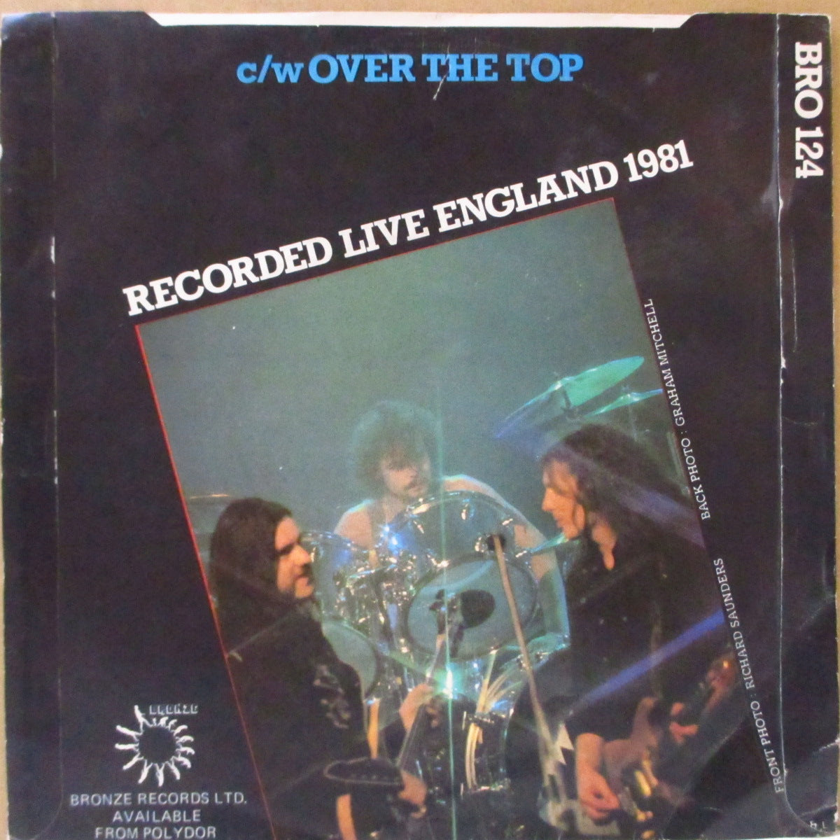 MOTORHEAD (モーターヘッド) - Motorhead (UK '81 初回オリジナル「LIVEロゴ紙ラベ・フラットセンター」 7インチ+ソフト紙ジャケ)パンクス必聴の爆ライブ!