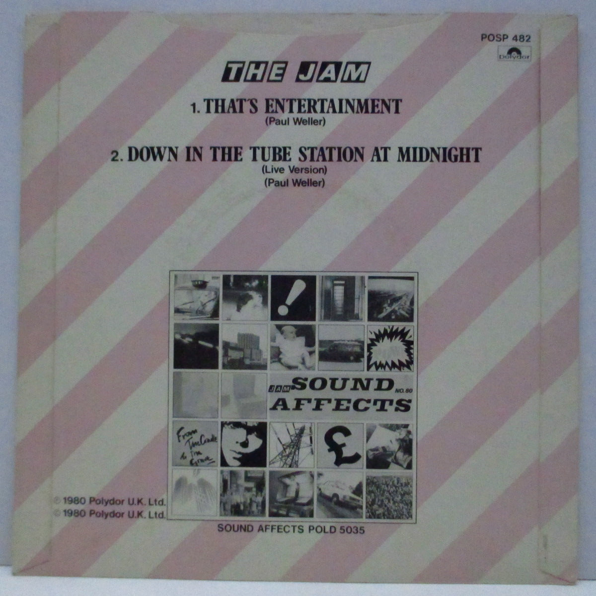 JAM, THE (ザ・ジャム) - That's Entertainment (UK オリジナル 7"+光沢ジャケ/POSP 482 )