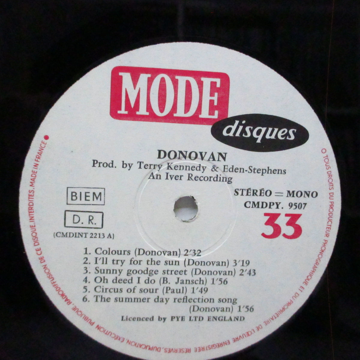 DONOVAN (ドノヴァン) - Fairytale (France 70's再発「白ラベ」LP/表面コーティング二面折り返ジャケ) 別デザインジャケ!