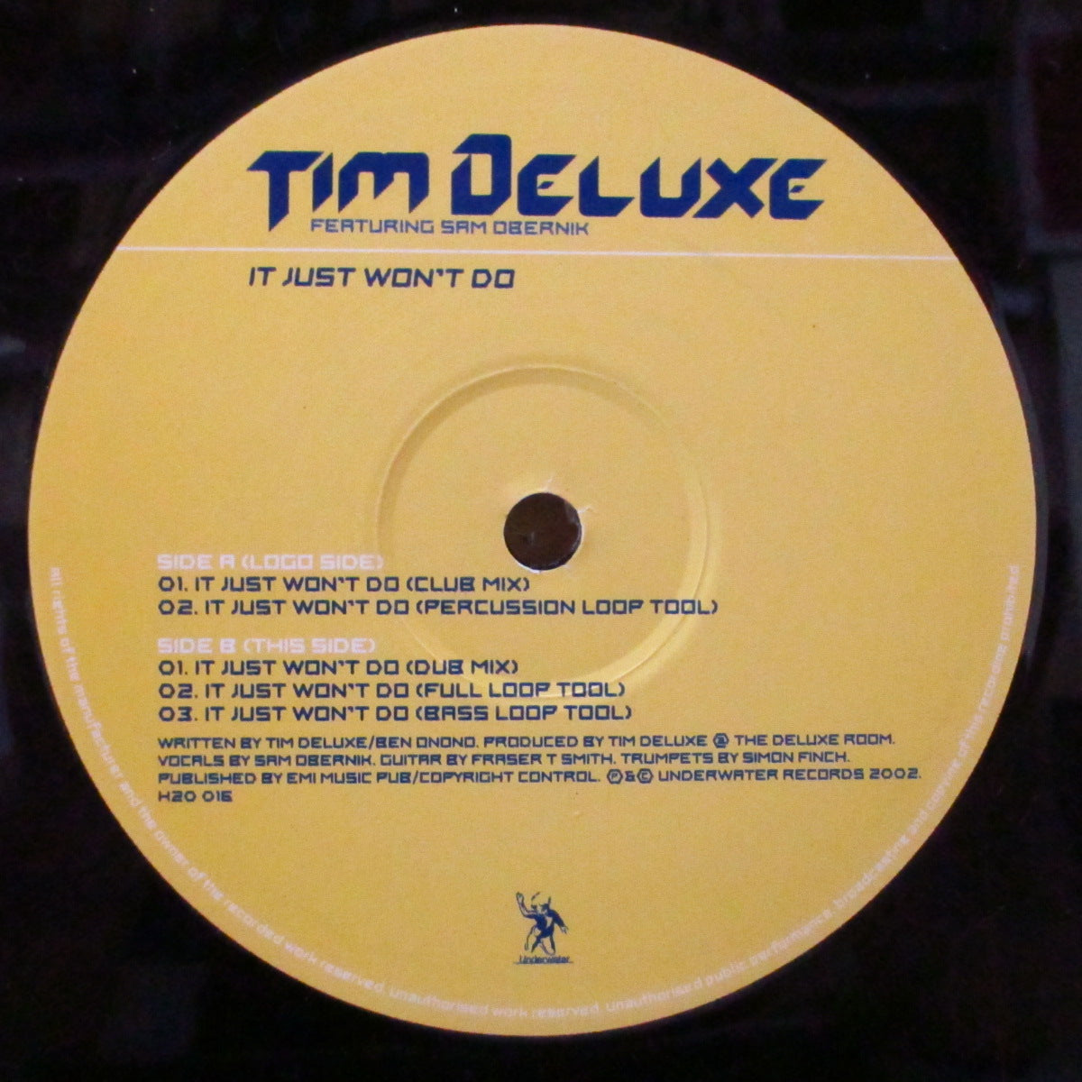 TIM DELUXE Featuring SAM OBERNIK (ティム・デラックス / サム・オーバニック) - It Just Won't Do (UK オリジナル5バージョン入り180グラム重量 12インチ) '02年シングル