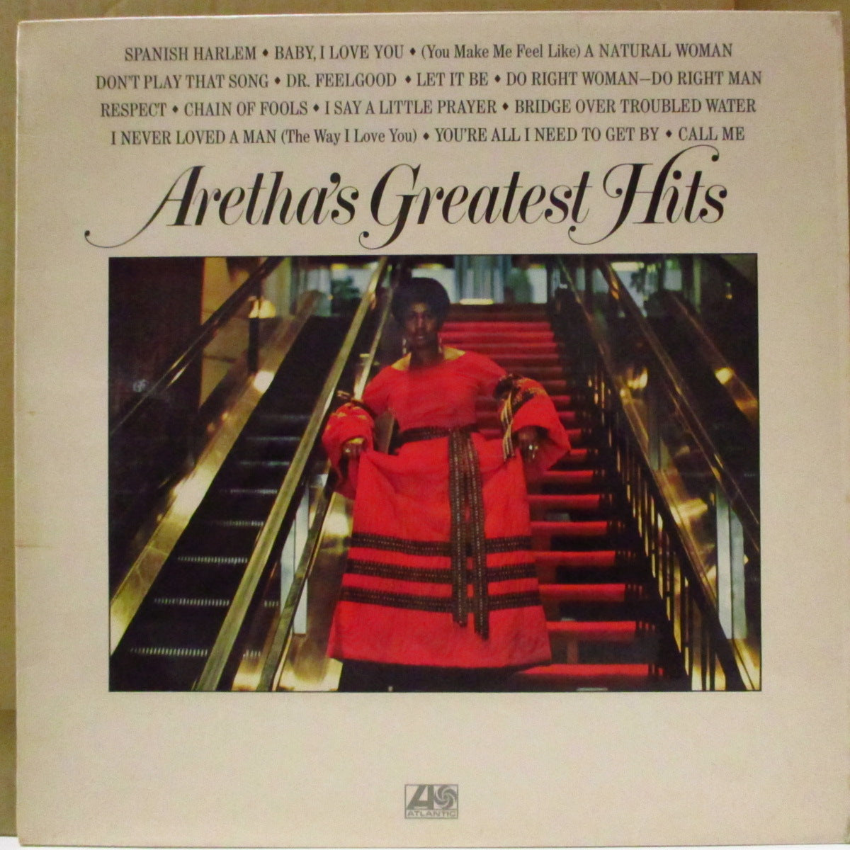 ARETHA FRANKLIN (アレサ・フランクリン) - Aretha's Greatest Hits (UK '73 初回再発「ワーナーロゴなし、青:オレンジ・ラベ」ステレオLP ) ベスト14曲!
