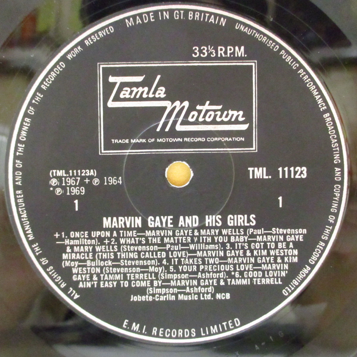 MARVIN GAYE (マーヴィン・ゲイ) - Marvin Gaye And His Girls (UK '69 オリジナル・モノラル LP/表面コーティング折り返し有りジャケ) 近年稀な美品!