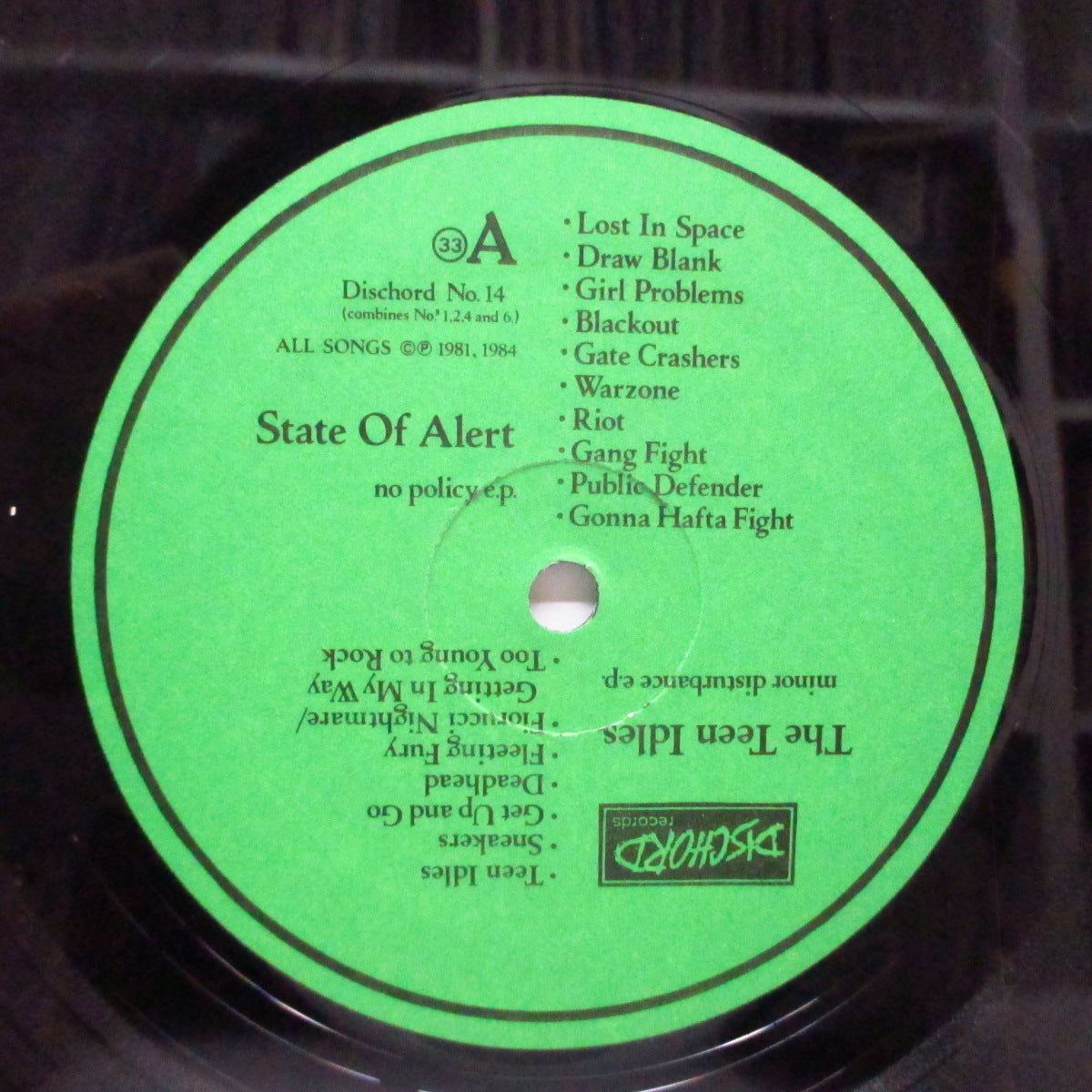 V.A. (初期D.C.ハードコア・コンピ) - Four Old 7"s On A 12" (US オリジナル LP+ポスター/初回「$5 ジャケ」)