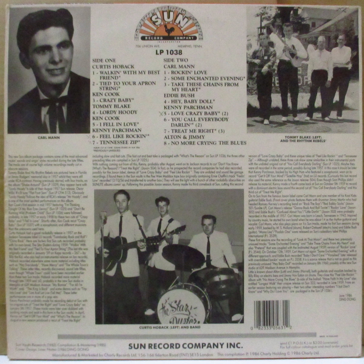 V.A. (SUN社ロカビリー・コンピレーション) - Feel Like Rockin' (UK '86 オリジナル LP)