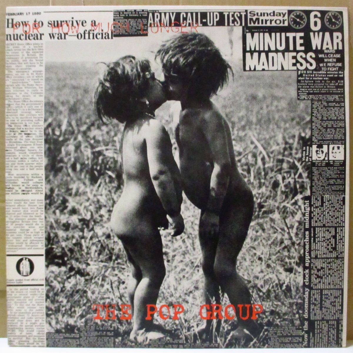 POP GROUP, THE (ザ・ポップ・グループ) - For How Much Longer Do We Tolerate Mass Murder? (Japan '81 オリジナル LP+両面印刷インサート/帯、ポスター欠) '80年2ndアルバム