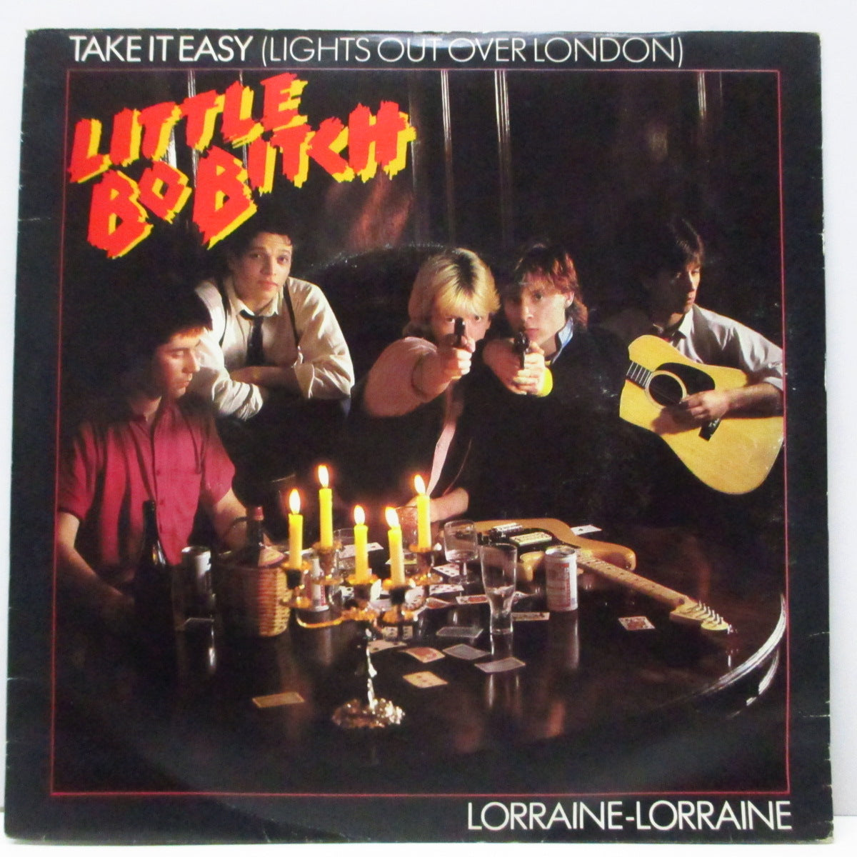 LITTLE BO BITCH (リトル・ボー・ビッチ) - Take It Easy : Lights Out Over London (UK オリジナル 7"/光沢固紙折り返しジャケ)英パワーポップ!