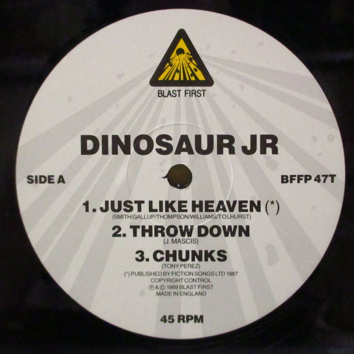 DINOSAUR Jr. (ダイナソーJr.) - Just Like Heaven +2 (UK '89 オリジナル3曲入り「片面エッチング」 12インチ)