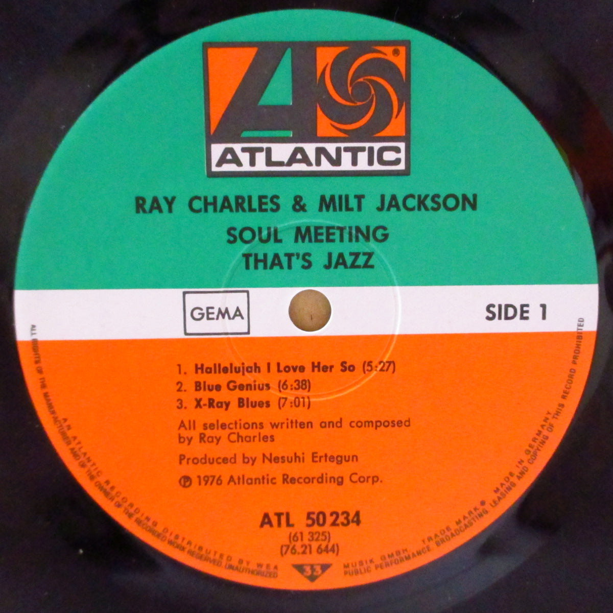 RAY CHARLES & MILT JACKSON (レイ・チャールズ & ミルト・ジャクソン) - Soul Meeting (ドイツ '76 再発ステレオ LP/窓くりぬきの光沢見開き銀色ジャケ) '58年録音共演アルバム!