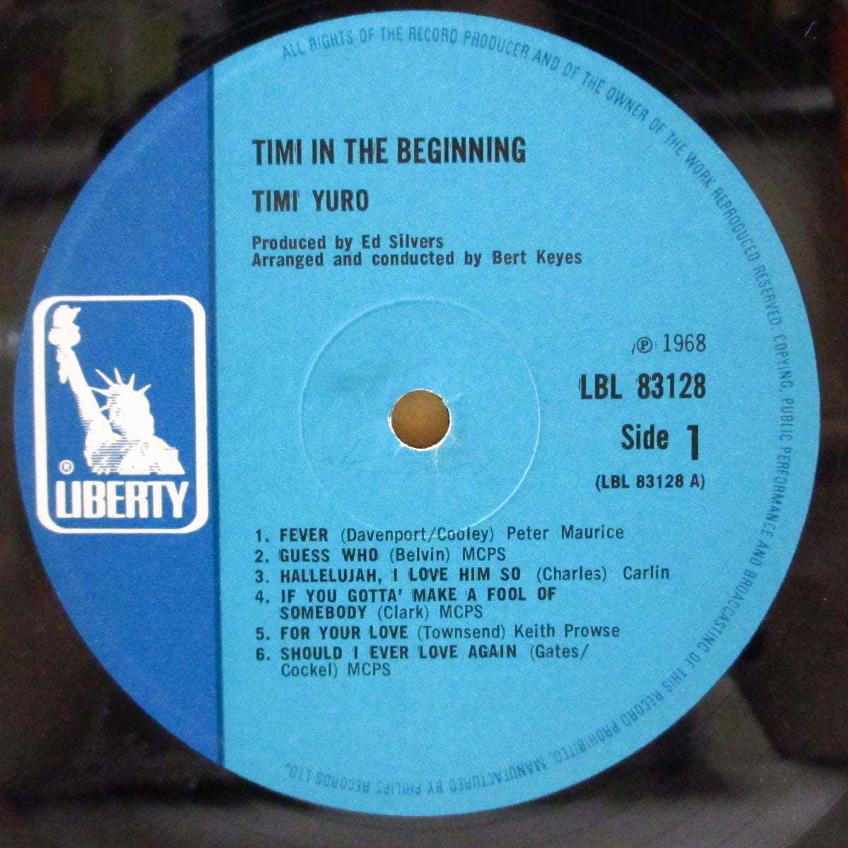 TIMI YURO (ティミー・ユーロ) - Timi In The Beginning (UK '68 オリジナル・モノラル LP/表面コーティング・ジャケ) 英国独自編集コンピ