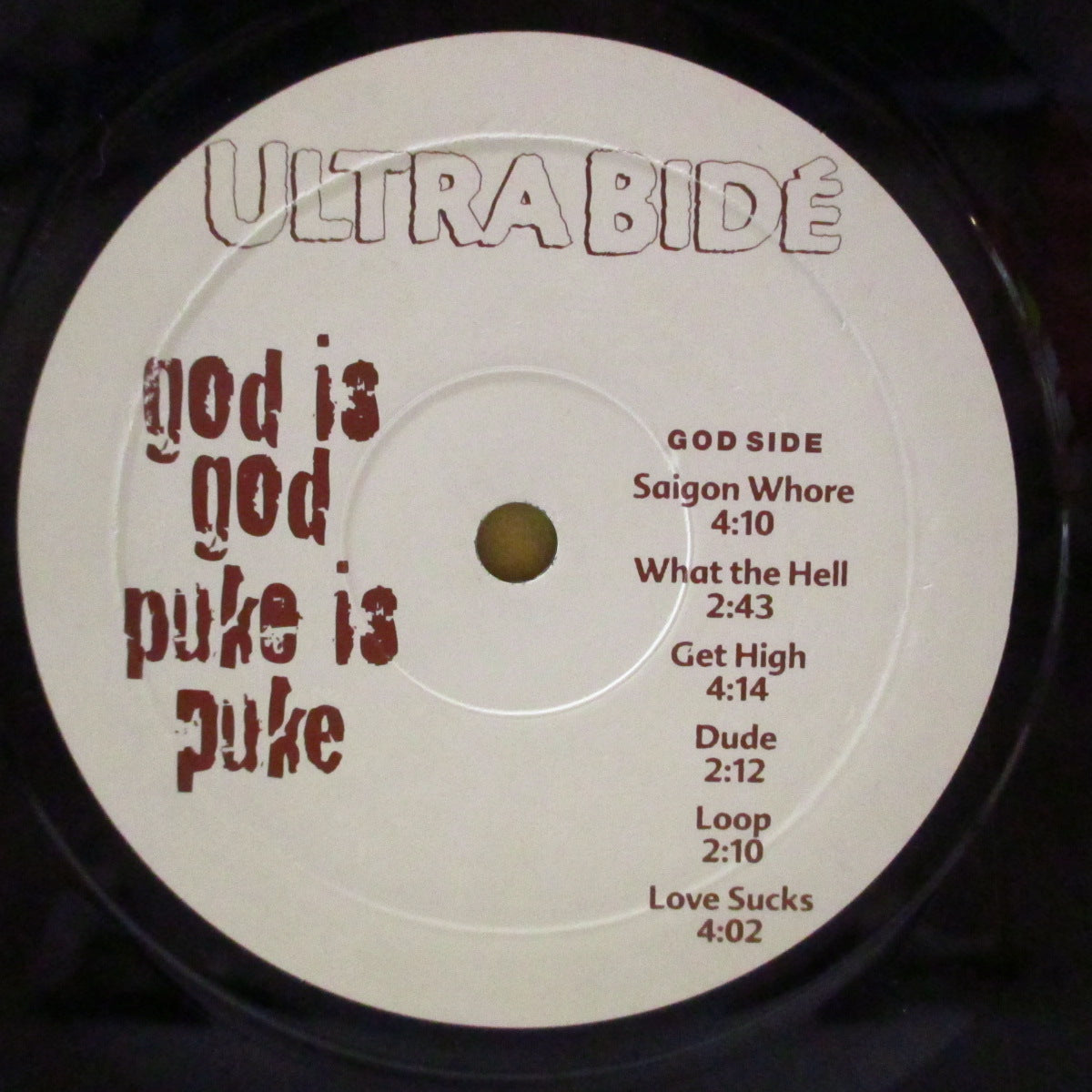 ULTRA BIDE (ウルトラ・ビデ) - God Is God, Puke Is Puke (US '95 オリジナル LP+インサート) 1stスタジオアルバム
