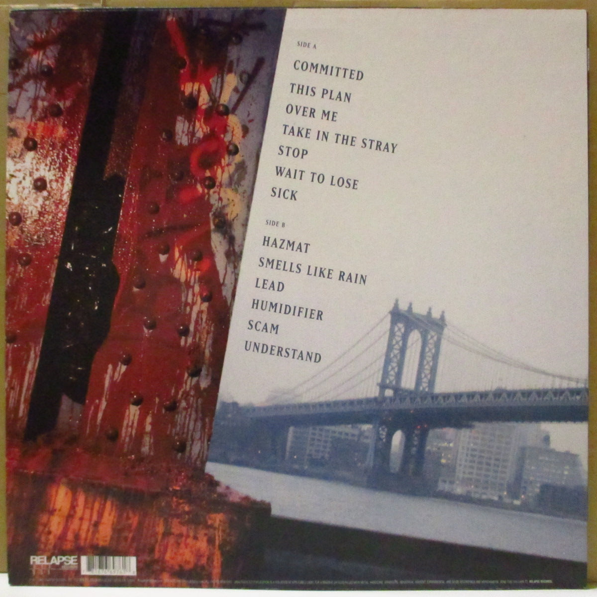 UNSANE (アンセイン) - Occupational Hazard (US '98 限定1,000枚「黒盤」 LP+インサート) 4thアルバム