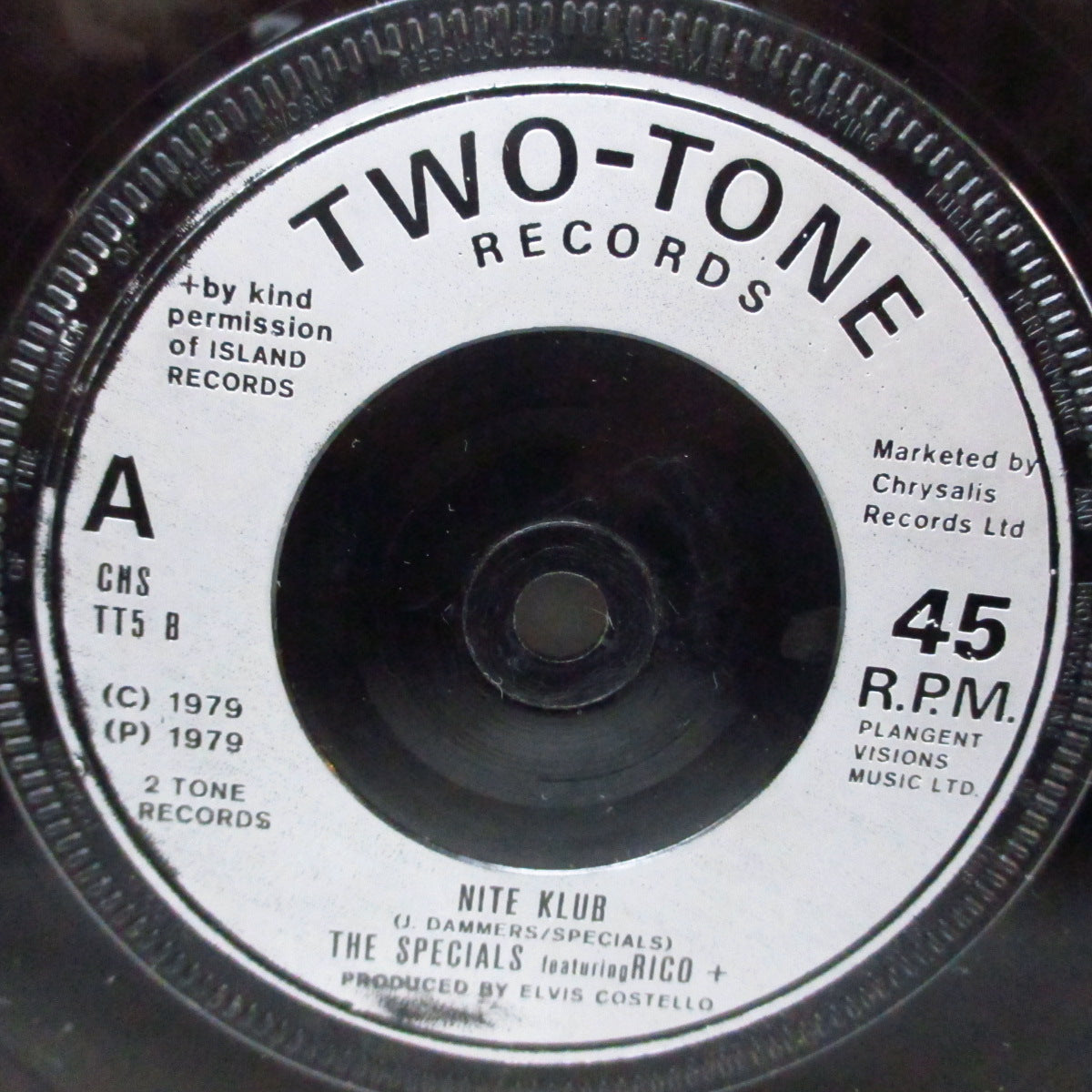 SPECIALS, THE featuring RICO (ザ・スペシャルズ feat. リコ) - A Message To You Rudy (UK '79 再発「銀ラベ」フラットセンター7"+カンパニースリーブ) 「A」表記が右/左 Ver.