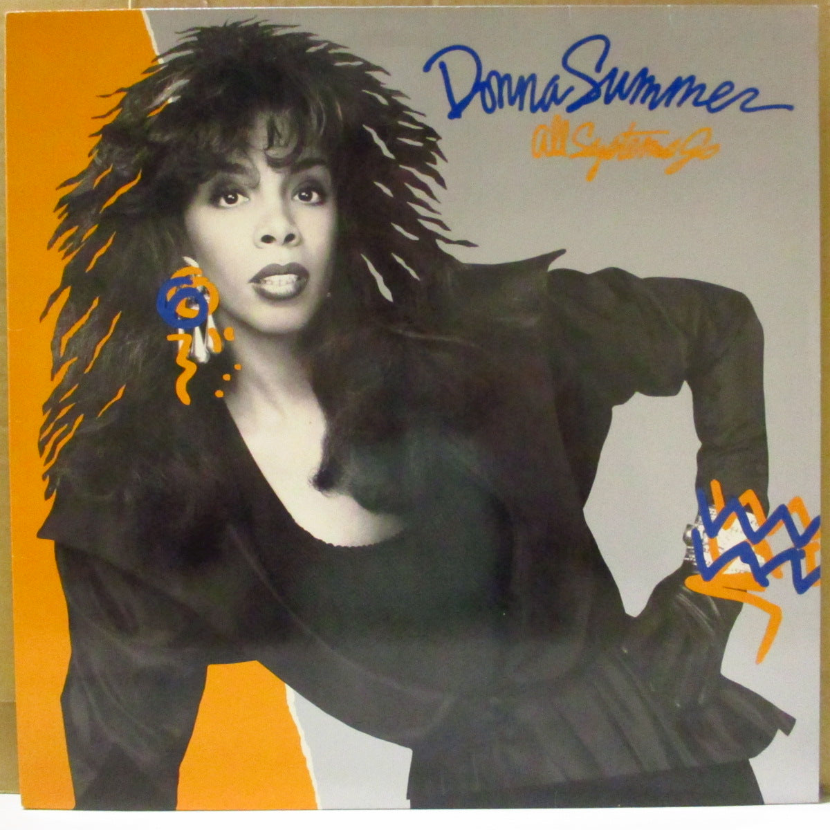 DONNA SUMMER (ドナ・サマー) - All Systems Go (UK-EU '87 オリジナル・ステレオLP+歌詞印刷インナー)通算13作目アルバム!