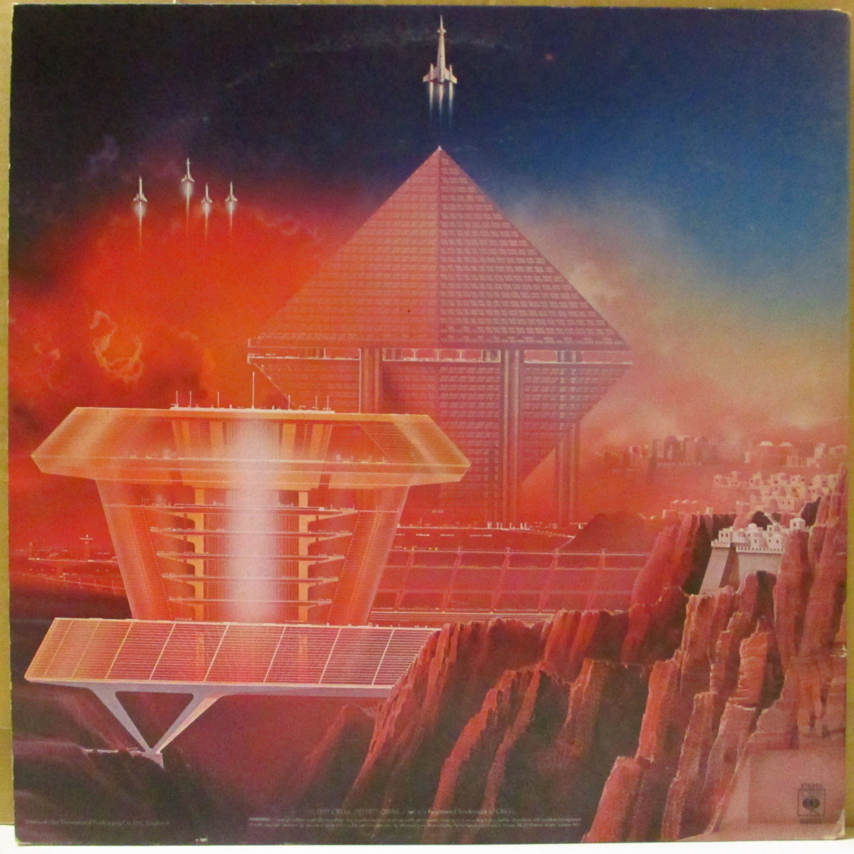 EARTH, WIND & FIRE (アース・ウィンド・アンド・ファイアー) - All 'N All (UK '77 オリジナル・ステレオ LP+歌詞インサート/宣伝ステッカー付き見開きジャケット)「Fantasy(宇宙のファンタジー)」他。