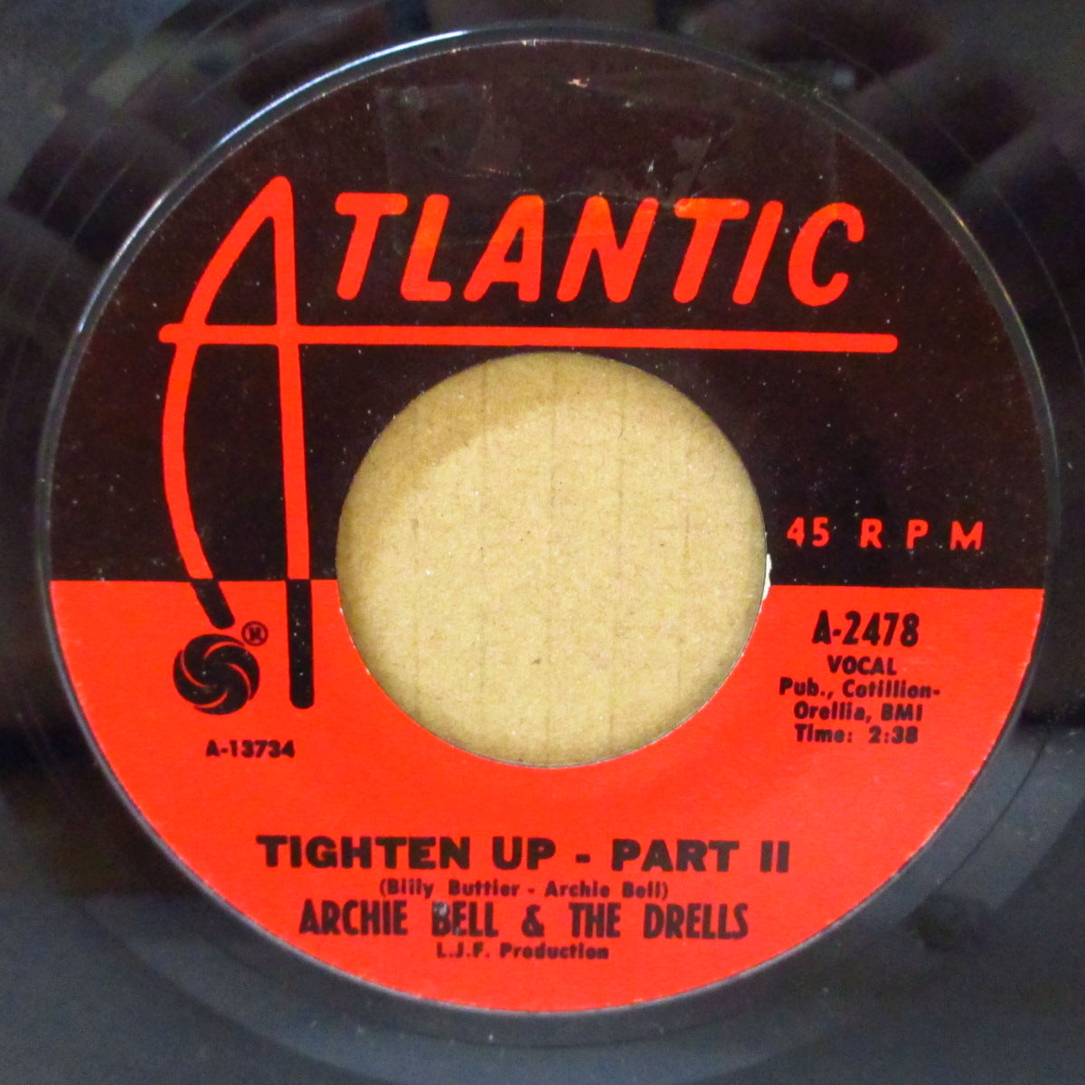 ARCHIE BELL & THE DRELLS (アーチー・ベル&ドレルズ) - Tighten Up / Tighten Up Part. 2 (US '68年再発7インチ/Atlantic-2478) FUNKYノーザン名曲!