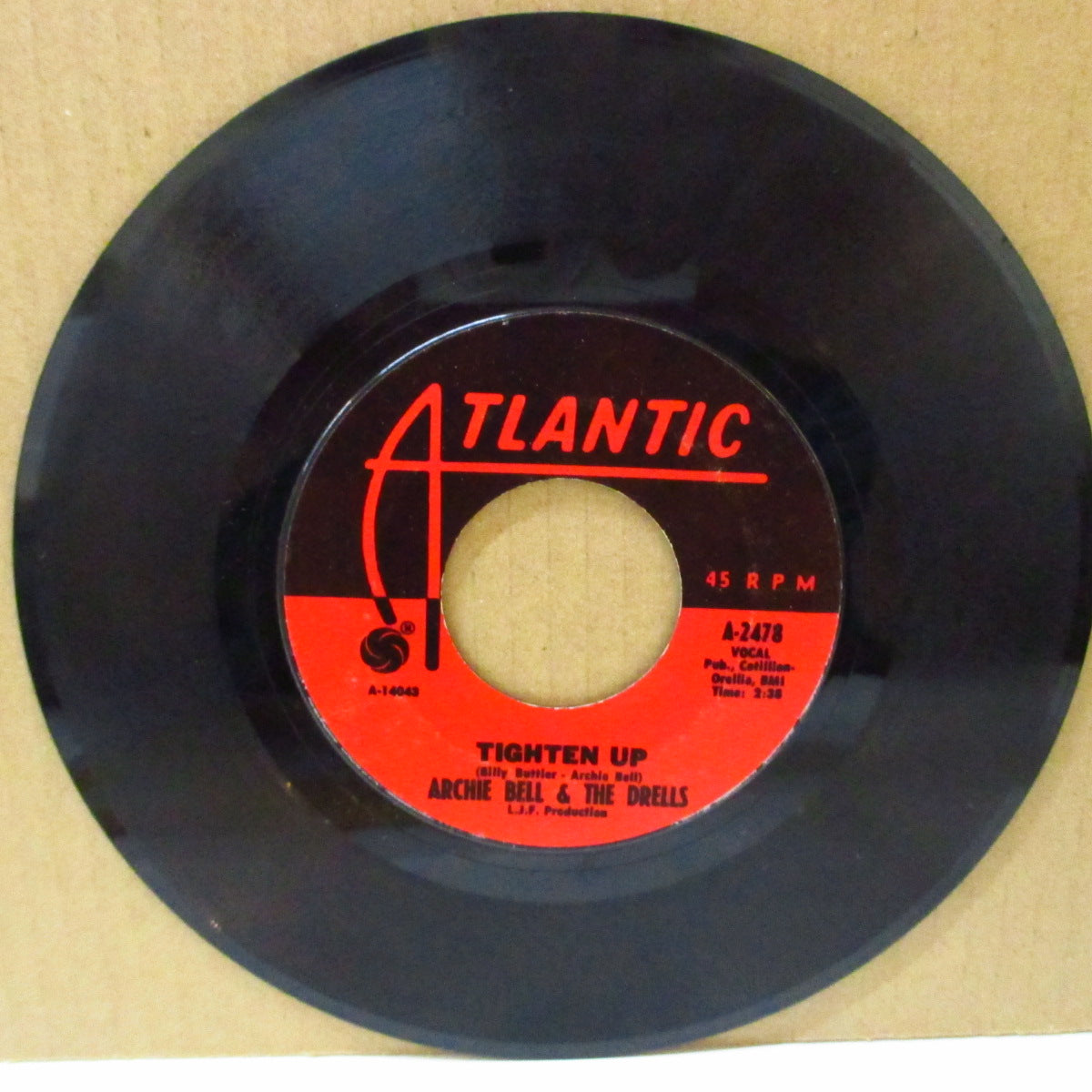 ARCHIE BELL & THE DRELLS (アーチー・ベル&ドレルズ) - Tighten Up / Tighten Up Part. 2 (US '68年再発7インチ/Atlantic-2478) FUNKYノーザン名曲!