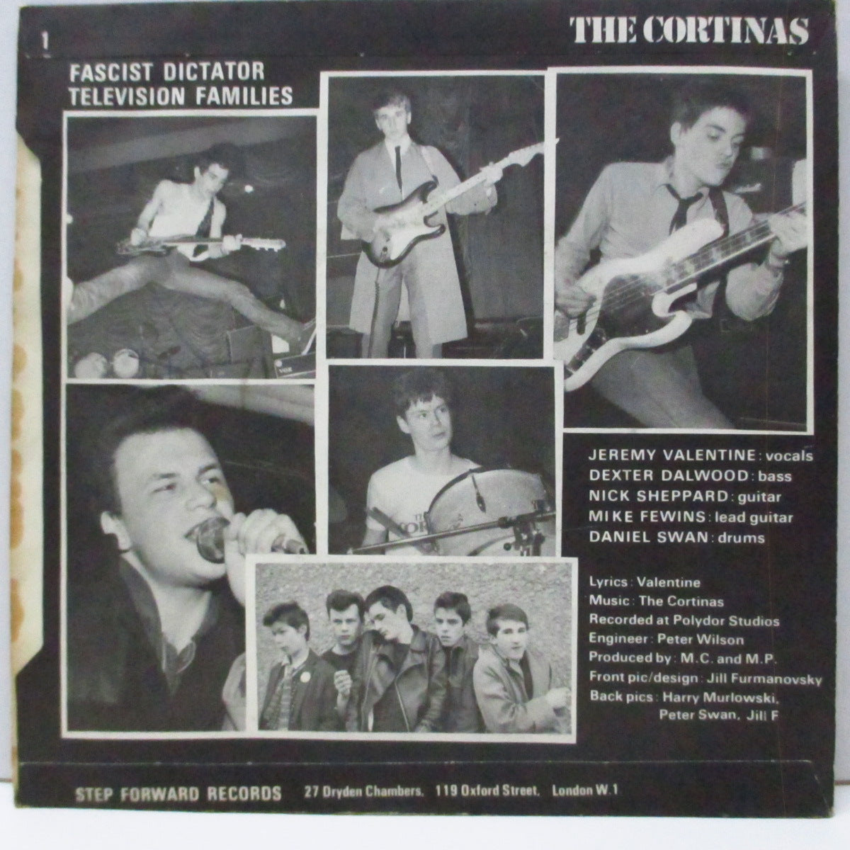 CORTINAS, THE (ザ・コルティナズ) - Fascist Dictator (UK オリジナル 7"/マットソフト紙折り返ジャケ) '77年ファースト!