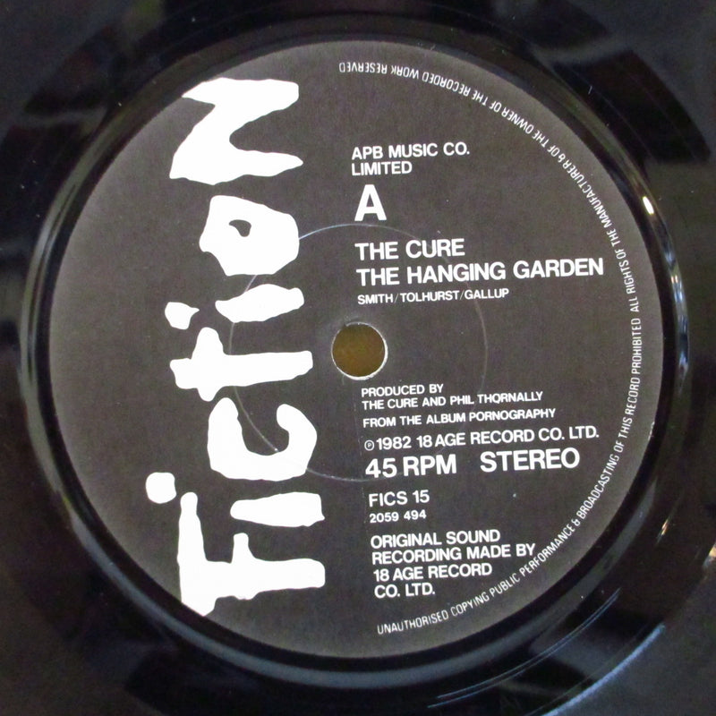 CURE, THE (ザ・キュアー)  - The Hanging Garden (UK オリジナル「ペーパーラベ 」7インチ+光沢ソフト紙ジャケ)