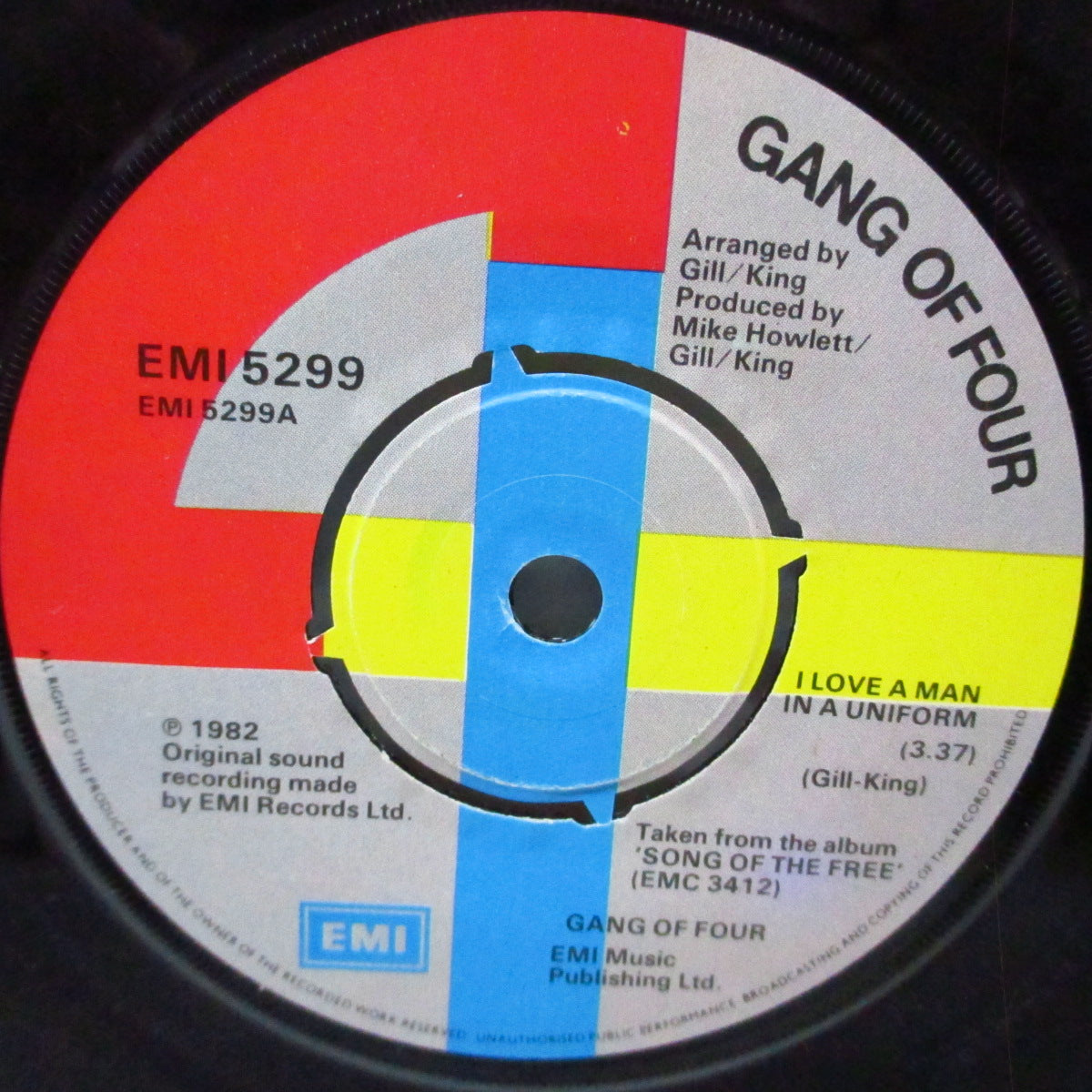 GANG OF FOUR (ギャング・オブ・フォー) - I Love A Man In A Uniform (UK オリジナル 7"/光沢ソフト紙折り返ジャケ)