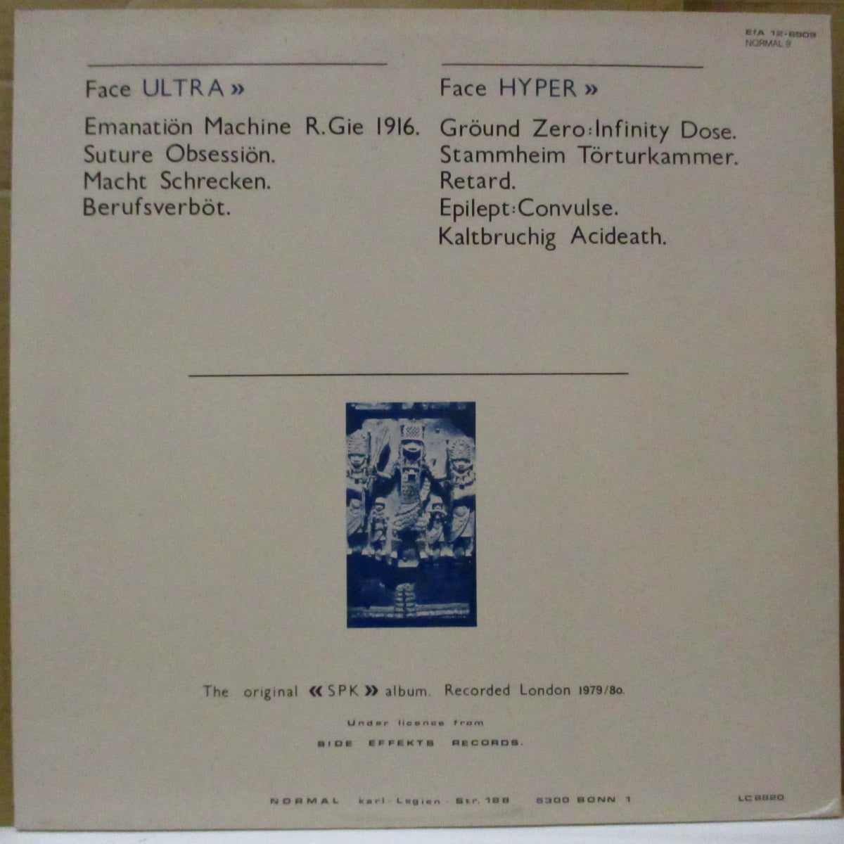 SPK (System Planning Korporation システム・プランニング・コーポレーション) - Information Overload Unit (Germany '85 初回再発 LP)